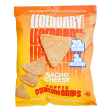 Front of Legendary Foods Popped Protein Chips Keto Chips Nacho Cheese