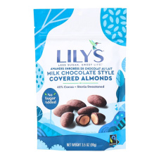 Front of Lily's Milk Chocolate Style Covered Almonds, 99g