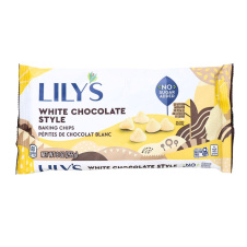 Front of Lily's Baking Chips White Chocolate Style, 255g