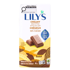 Front of Lily's Milk Chocolate Style Creamy Milk, 85g