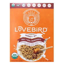 Front of Lovebird Grain Free Cereal O Honey - Paleo Breakfast Cereal - Grain Free Cereal - Gluten Free Cereal