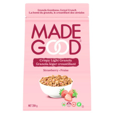 Front of Made Good Crispy Light Granola Gluten-Free Nut-Free Granola Strawberry Granola