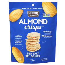 Front of Hippie Snacks Grain-Free Almond Crisps Sea Salt, 70g