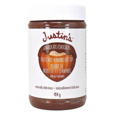 Front of Justin's Chocolate Hazelnut Almond Butter