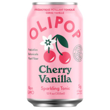 Front of OLIPOP Low Sugar Prebiotic Sparkling Tonic Cherry Vanilla