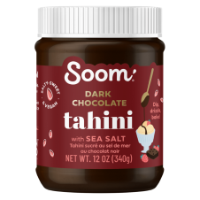 Front of Soom Foods Dark Chocolate Sea Salt Sweet Tahini, 340g