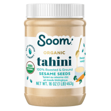 Front of Soom Foods Organic Pure Ground Sesame Tahini, 453g