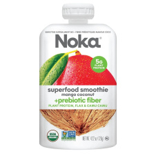 Front of Noka Organic Superfood Smoothie + Prebiotic Fibre Mango Coconut - Plant-Based Smoothie - Plant-Based Breakfast
