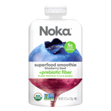 Front of Noka Organic Superfood Smoothie + Prebiotic Fiber Blueberry Beet