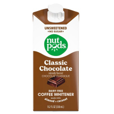 Front of Nutpods Dairy Free Creamer Unsweetened Classic Chocolate - Best Dairy Free Creamer - Dairy Free Creamer - Nutpods Dairy-Free Creamer