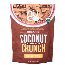Front of Nuco Organic Cinnamon Coconut Crunch Grain-Free Cereal - Healthy Cereal - Gluten Free Cereal - Paleo Cereal