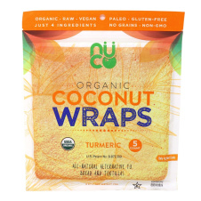 Nuco 7.5" Turmeric Coconut Paleo Wraps, Pack of 5
