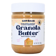 Front of Oat Haus Granola Butter Birthday Cake - Nut Free Spread - Gluten Free Oat Butter - Granola Butter