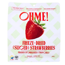 Front of OHME! Freeze-Dried Strawberries - Freeze Dried Berries
