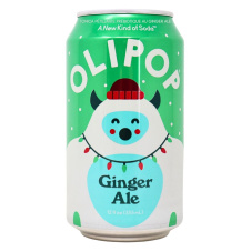 Front of OLIPOP Low Sugar Prebiotic Sparkling Tonic Ginger Ale - Healthy Soda Alternatives - Diet Ginger Ale - Sugar Free Ginger Ale