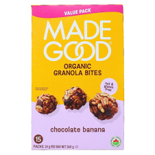 Front of MadeGood Granola Minis Chocolate Banana