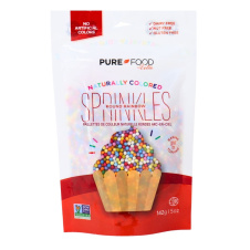 Pure Food by Estee Naturally-Coloured Sprinkles Round Rainbow, 142g - Sprinkles For Cakes, Canada