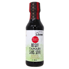 Front of San-J Gluten-Free No-Soy Tamari