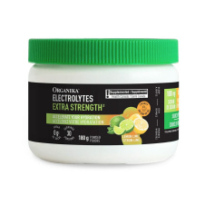 Front of Organika Extra Strength Sugar-Free Electrolytes Lemon Lime - Sugar Free Electrolyte Powder - Natural Electrolyte Powder - Keto Electrolyte Powder
