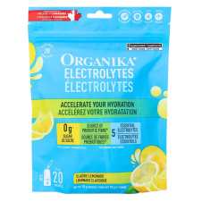 Front of Organika Sugar-Free Electrolyte Powder Classic Lemonade