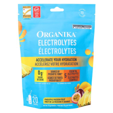 Front of Organika Sugar-Free Electrolytes Powder Pineapple Passionfruit