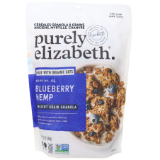Front of Purely Elizabeth Ancient Grain Granola Cereal Blueberry Hemp - Ancient Grain Granola - Granola Clusters - Vegan Granola