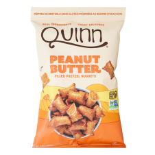 Front of Quinn Peanut Butter Filled Gluten Free Pretzel Nuggets - Vegan Pretzel Nuggets - Kosher Pretzel Nuggets - Non-GMO Pretzel Nuggets