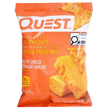 Front of Quest Protein Tortilla Chips Nacho, 32g