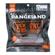Front of Meat Chops Free Range Elk Stixs Naturally Wood Smoked, 70g