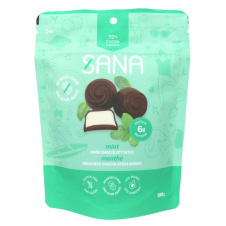 Front of Sana No Added Sugar Dark Chocolatey Bites Mint