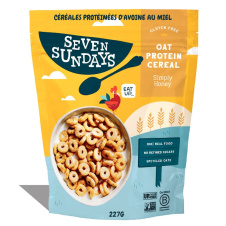 Front of Seven Sundays Cereal Honey Oat Protein Cereal Low Sugar Cereal Healthy Breakfast Cereal