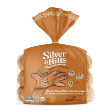 Front of Silver Hills Organic Sprouted Whole Wheat Hamburger Buns