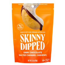 Front of Skinny Dipped Cashews Dark Chocolate Salted Caramel, 99g