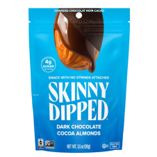 Front of Skinny Dipped Almonds Dark Chocolate Cocoa