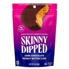 Front of Skinny Dipped Dark Chocolate Peanut Butter Cups