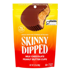 Front of Skinny Dipped Cups Milk Chocolate Peanut Butter Cups - Skinny Dipped Peanut Butter Cups - Healthy Peanut Butter Cups - Healthy Reese’s Cups