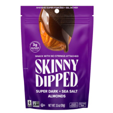 Front of Skinny Dipped Almonds Super Dark + Sea Salt