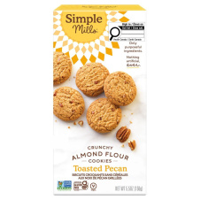 Front of Simple Mills Crunchy Almond Flour Cookies Toasted Pecan