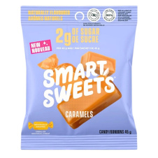Front of SmartSweets Caramels Healthy Low-Sugar Caramels Vegan