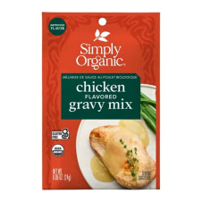 Front of Simply Organic Chicken Gravy Mix - Healthy Gravy - Chicken Gravy - Instant Gravy For Chicken