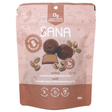 Front of Sana Sweet Life No Added Sugar Dark Chocolaty Protein Bites Coffee, 100g