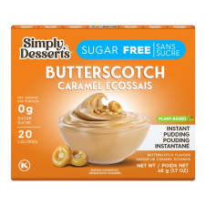 Front of Simply Desserts Sugar-Free Instant Pudding Butterscotch