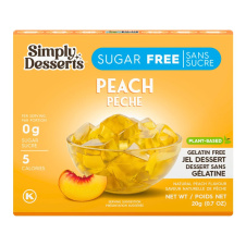 Front of Simply Desserts Keto Peach Jel Dessert