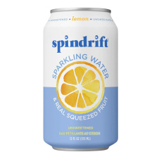 Front of Spindrift Sparkling Water - Spindrift Beverage - Spindrift Drink - Sparkling Lemon Water - Lemon Sparkling Water