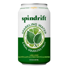 Front of Spindrift Sparkling Water - Spindrift Beverage - Spindrift Drink - Nojito - Non Alcoholic Mojito - Virgin Mojito