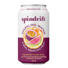 Front of Spindrift Sparkling Water - Spin Drift Canada - Flavoured Sparkling Water - Carbonated Flavoured Water - Island Punch