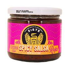 Front of Siete Casera-Style Spicy Salsa Roja