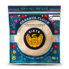 Front of Siete Cassava & Coconut Flour Tortillas 8-Count, 200g