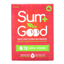 Front of Sum Good Electrolyte Popsicles Electrolyte Freezies Apple