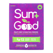 Front of Sum Good Electrolyte Freezies Electrolye Popsicles Mixed Berry